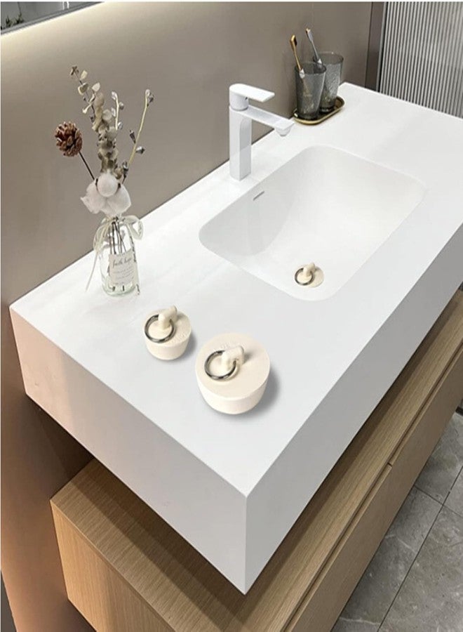 WYSUMMER Drain Stopper Set,4 Sizes Bathtub Stopper Rubber Sink Stoppers Set White Stopper Plug with Hanging Ring for Bathtub, Kitchen and Bathroom - Image 4