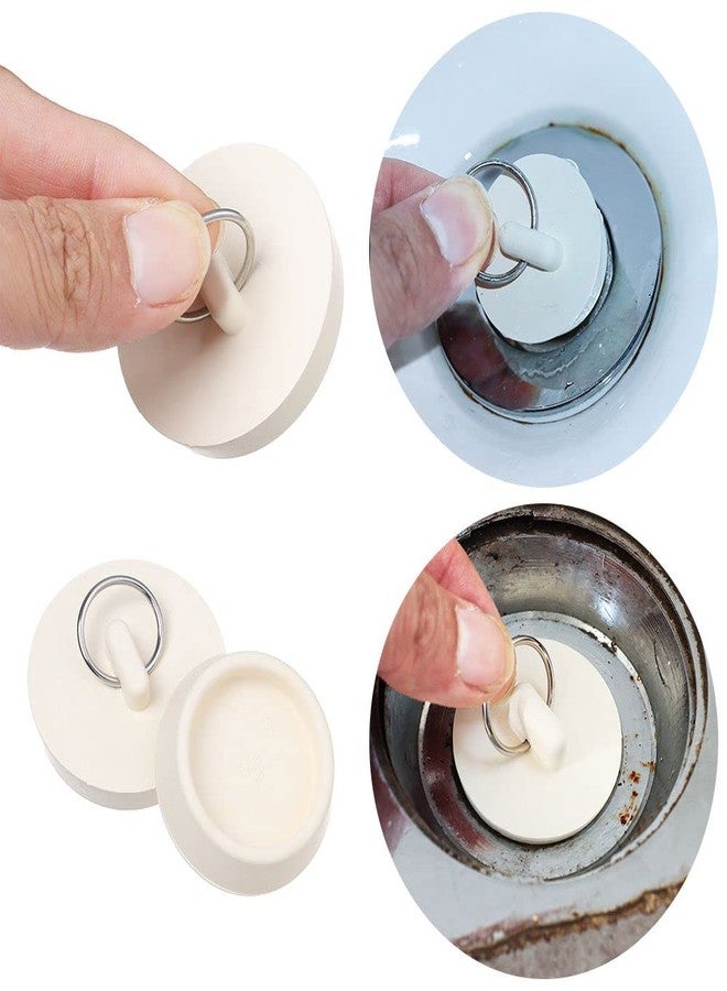 WYSUMMER Drain Stopper Set,4 Sizes Bathtub Stopper Rubber Sink Stoppers Set White Stopper Plug with Hanging Ring for Bathtub, Kitchen and Bathroom - Image 5