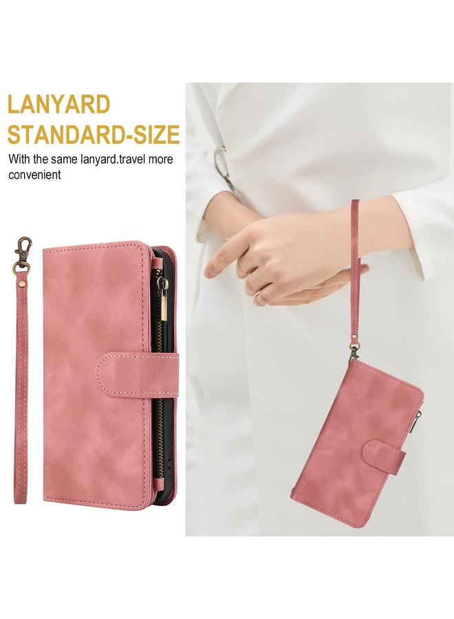 S-TOP Case For Samsung Galaxy S24 Ultra Dream 9-Card Zipper Wallet RFID Leather Phone Case with Lanyard - Image 5