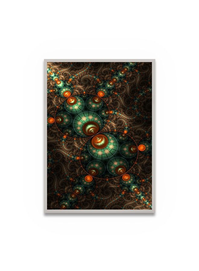 ماركتنا لوحة جدارية قماشية فنية لتزيين الحائط بتصميم عصري  مع برواز فضي مجوف مقاس (120x80) قطعة واحدة - Image 2