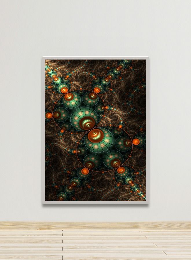 ماركتنا لوحة جدارية قماشية فنية لتزيين الحائط بتصميم عصري  مع برواز فضي مجوف مقاس (120x80) قطعة واحدة - Image 1