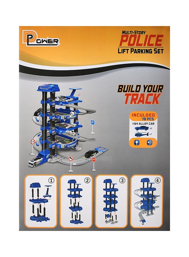 D-Power دي-باور – مجموعة مواقف سيارات متعددة المستويات | مجموعة بناء من 4 طوابق ، الموضوع – مركز الشرطة | مجموعة مكونة من 78 قطعة ، للأطفال بعمر 3 سنوات فما فوق - Image 2