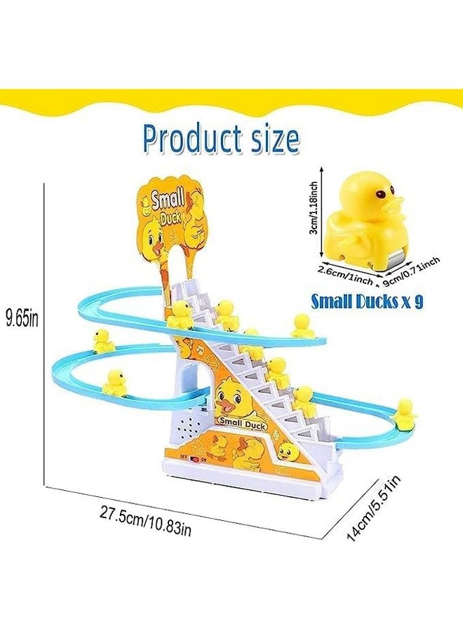 Goyal's Duck Slide Toy Set, Funny Automatic Stair-Climbing Ducklings Cartoon Race Track Set Little Lovely Duck Slide Toy Escalator Toy with Lights and Music (Duck Track Set) - Image 4