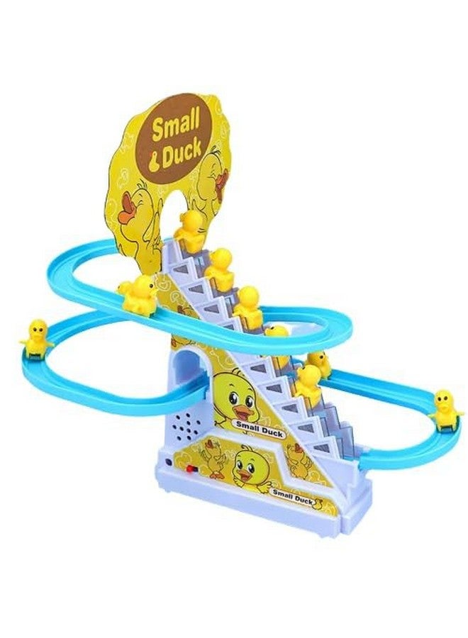 Goyal's Duck Slide Toy Set, Funny Automatic Stair-Climbing Ducklings Cartoon Race Track Set Little Lovely Duck Slide Toy Escalator Toy with Lights and Music (Duck Track Set) - Image 1