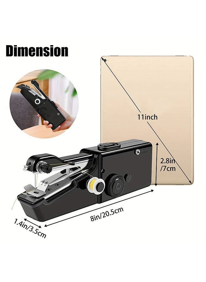 Generic - Handheld Sewing Machine, Portable Electric Stitching Tool, Battery Powered USB Sewing Machine for Home, Travel, Quick Repairs & DIY Crafts (Black) - Image 1