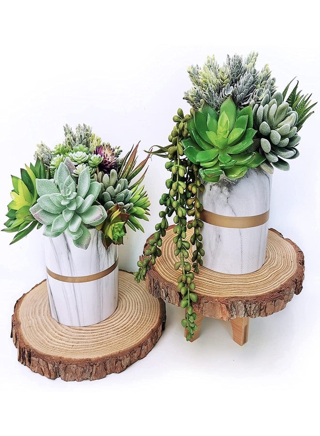 Supla Winlyn 6 Pcs Unpotted Fake Succulents Assorted Faux Succulent in Different Green Artificial Hanging Succulents Textured Faux Succulent Pick Hanging String of Pearls Plant for Wedding Centerpieces - Image 5