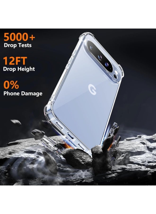 جراب متوافق مع Google Pixel 10 Pro XL - غطاء شفاف من السيليكون (TPU) مقاوم للصدمات، مزود بحماية للكاميرا وزوايا معززة ضد الصدمات - شفاف - Image 4