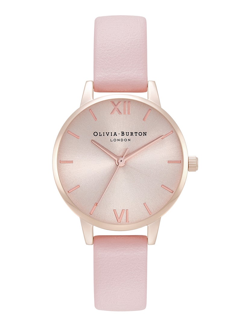 OLIVIA BURTON Women's Analog Round Shape Leather Wrist Watch OB16EN14 - 30 Mm - Image 1