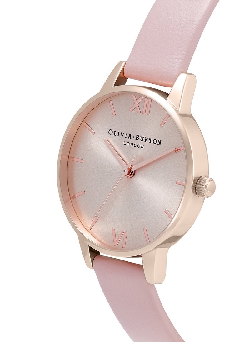 OLIVIA BURTON Women's Analog Round Shape Leather Wrist Watch OB16EN14 - 30 Mm - Image 2