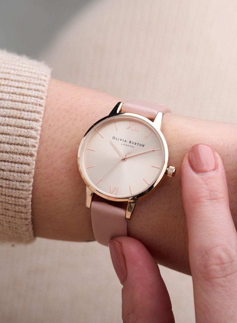 OLIVIA BURTON Women's Analog Round Shape Leather Wrist Watch OB16EN14 - 30 Mm - Image 3