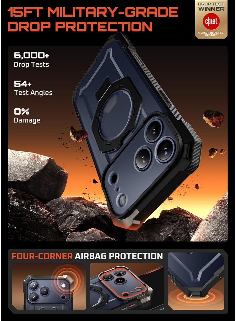iPhone 17 Pro Max Protective Case, Rugged Magnetic MagSafe Cover with Kickstand, Shockproof Design - Image 3