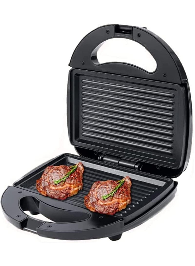 KLIKON 750 واط جهاز ضغط بانيني كهربائي لشريحتين صانع ساندويتش الإفطار 750 واط مع بخاخ ملابس محمول يدوي سعة 270 مل 1300 واط KGT-810 + KGS-311 - Image 5