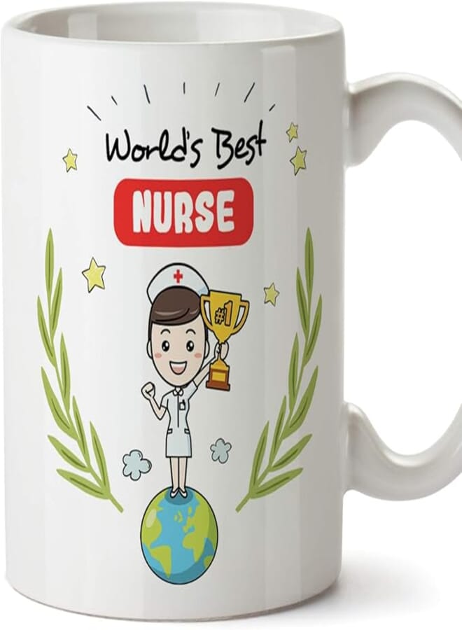 MUGFFINS nurse. Original Mug cup World's best Nurse - 11 oz Ceramic