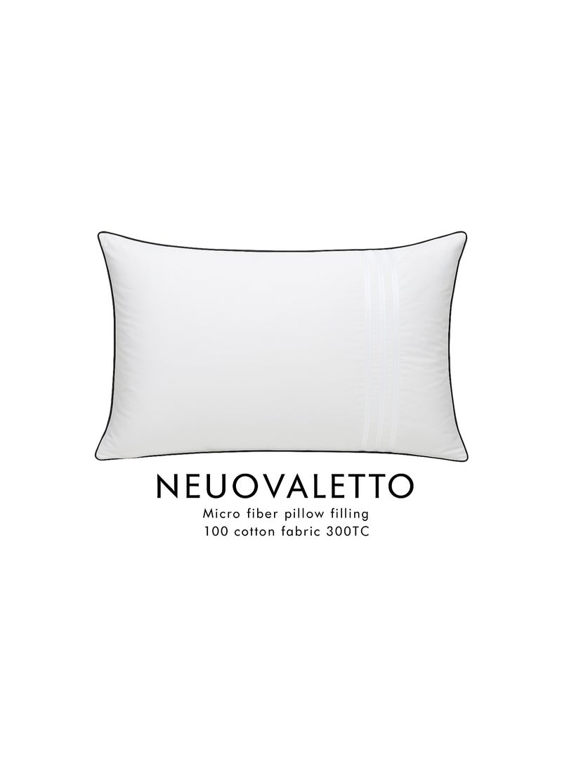 نيوفالييتو وسادة نيوفاليتو ديونز - حشوة من الألياف الدقيقة ١٣٠٠ غرام | نسيج قطني ١٠٠٪ بتقنية ٣٠٠ خيط | ناعمة، داعمة، ومريحة وجيدة التهوية (٥٠×٧٠ سم) - Image 3