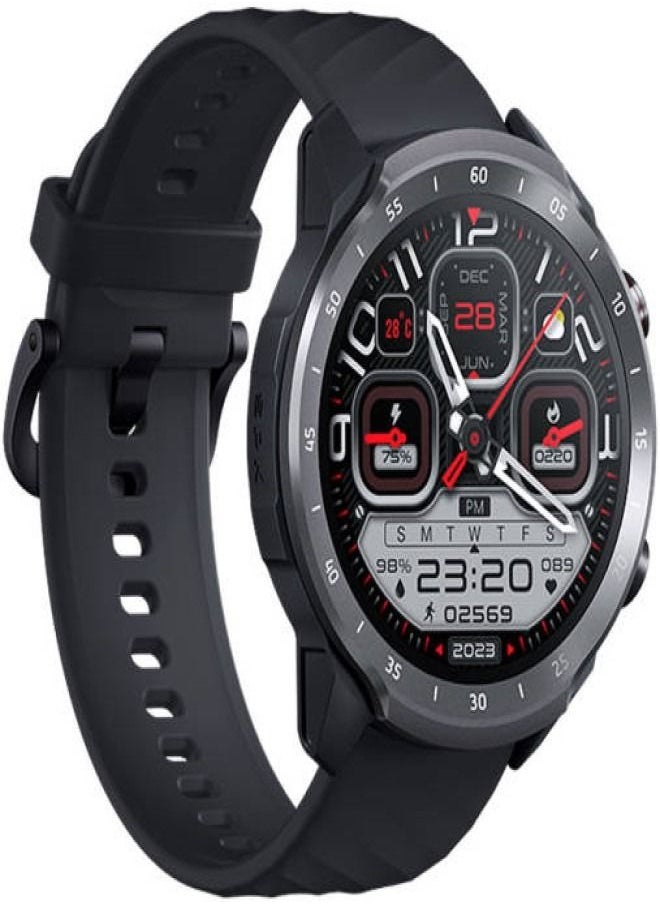 Mibro - Mibro A2 Smart Watch, 1.4" HD Touch Display, 45mm Diameter, Optical Heart Rate Sensor, SpO2 Sensor, Accelerometer, Bluetooth 5.3 Connectivity, 2ATM Waterproof, 350mAh Battery, Black - Image 1