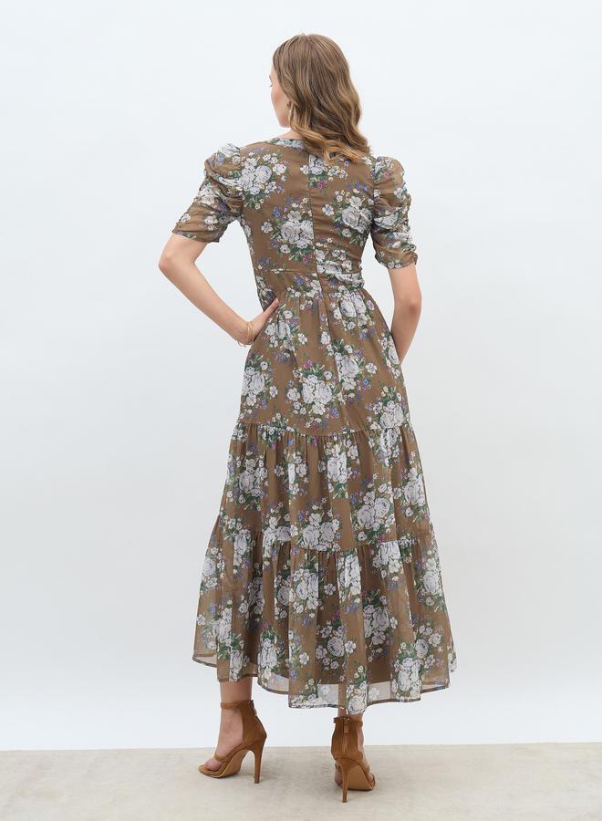 Styli Floral Chiffon Dress  - Image 5
