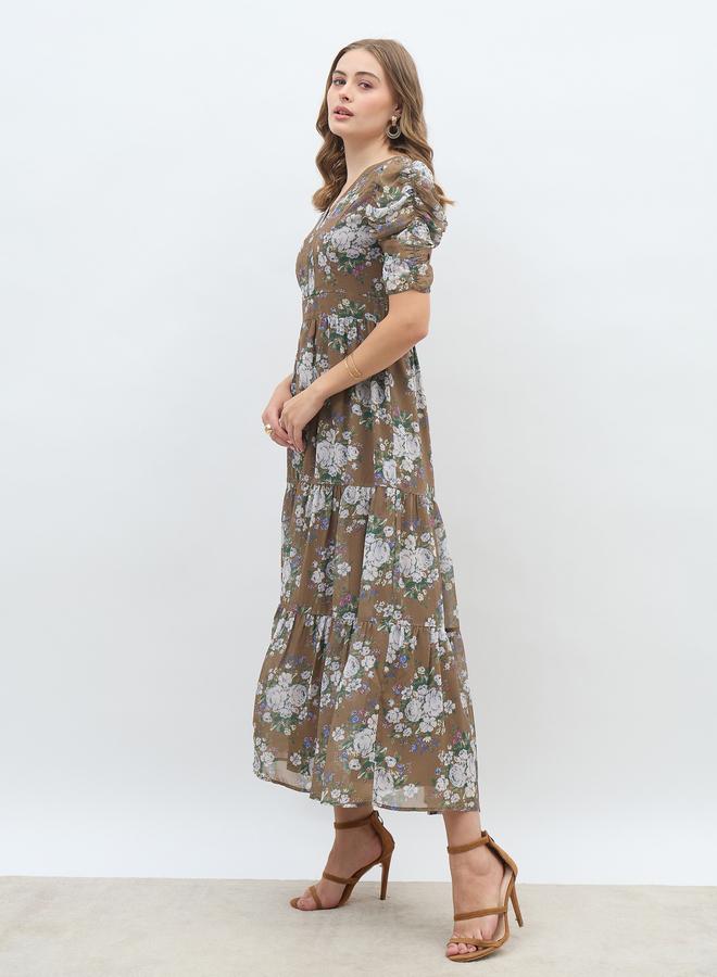 Styli Floral Chiffon Dress  - Image 3