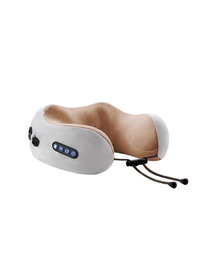 Arabest Pillow Memory Foam U Shaped Neck Pillow,Electric U-Shaped Cervical Massage Pillow, USB Charging Intelligent Neck Massager for Traveling Work - Image 1