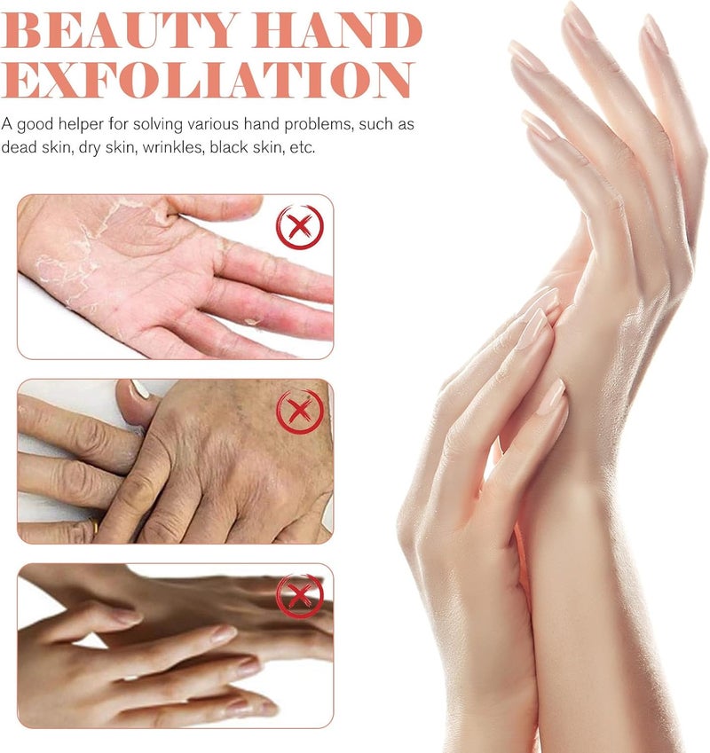 Artibetter Moisturizing Gloves 2 Pairs Sunscreen Soft Breathable Hand Care Gloves for Dry Skin Anti-Crack White Nude for Home and Travel - Image 3