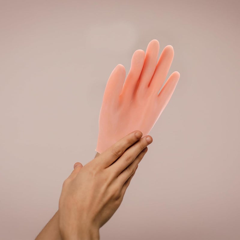 Artibetter Moisturizing Gloves 2 Pairs Sunscreen Soft Breathable Hand Care Gloves for Dry Skin Anti-Crack White Nude for Home and Travel - Image 4