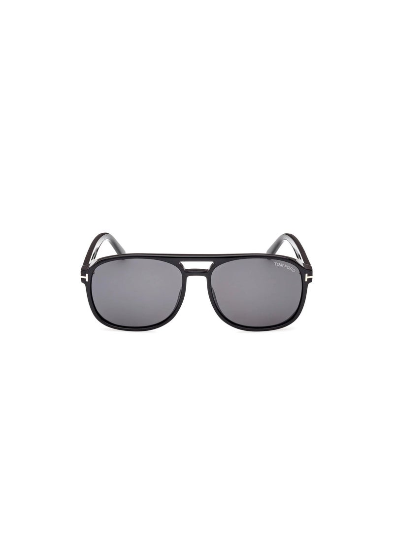 توم فورد نظارات شمسية رجالية من توم فورد روسكو FT1022 01A بإطار كامل - Image 4
