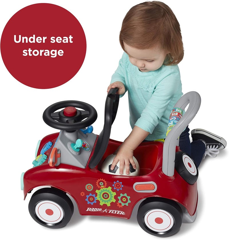 Radio Flyer Busy Buggy, Sit to Stand Toddler Ride On Toy, Ages 1-3, Red - Image 5