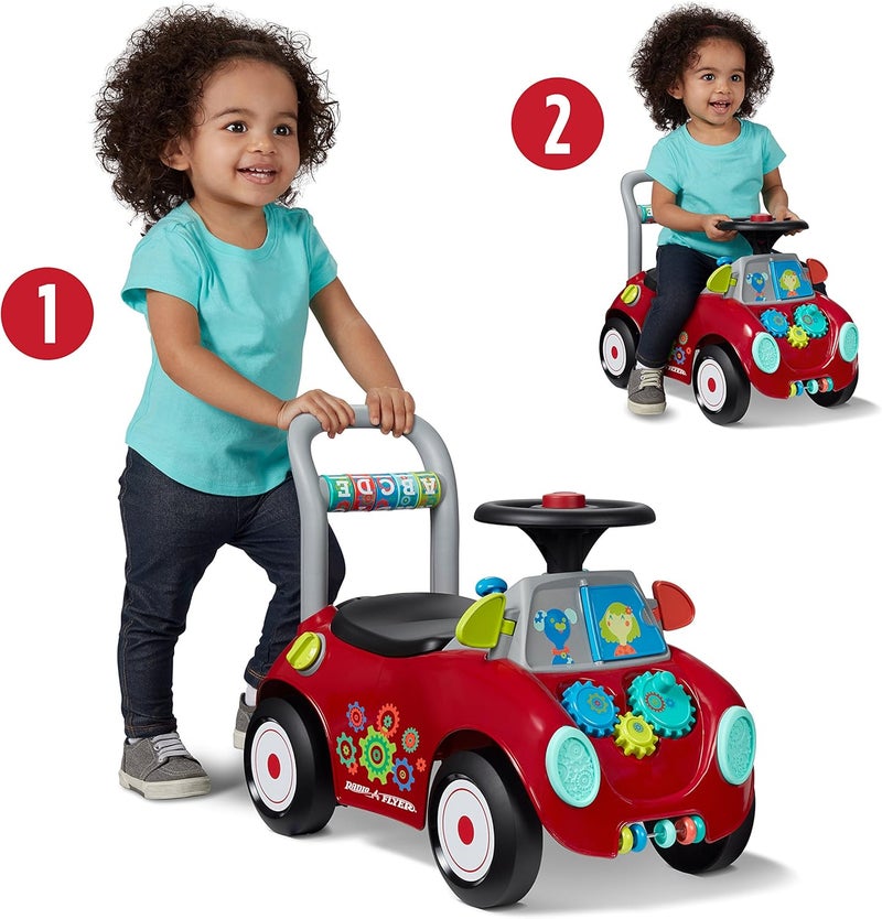 Radio Flyer Busy Buggy, Sit to Stand Toddler Ride On Toy, Ages 1-3, Red - Image 2