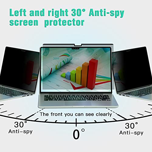 PYS Privacy Screen for Macbook Pro 14 Inch (2021-2023, M1, M2, M3), Magnetic Privacy Screen Protector for Mac 14.2" (A2779/A2442) Anti Fingerprint, Anti Blue Light, Removable, Easy Installation - Image 2