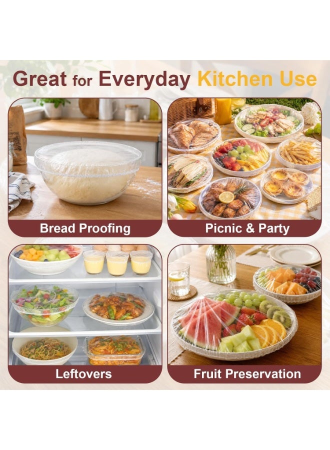 Elastic Food Storage Covers, Clear Stretch Covers for Kitchen Containers, 20 Pack - Image 5