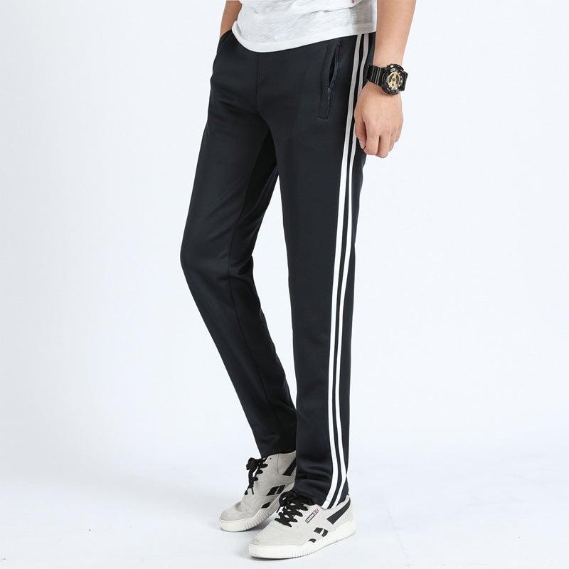 Student Sports Pants Men'S Straight Two-Bar Women'S School Uniform Pants Plus Size Sweatpants Two-Bar Running School Pants - Image 1