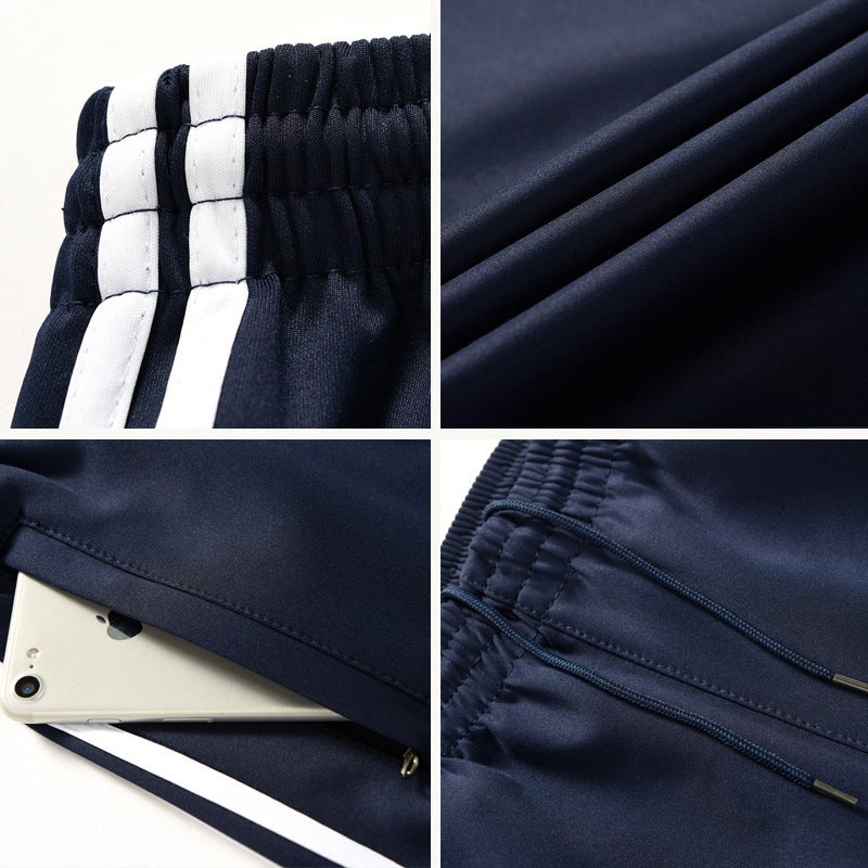 Student Sports Pants Men'S Straight Two-Bar Women'S School Uniform Pants Plus Size Sweatpants Two-Bar Running School Pants - Image 4