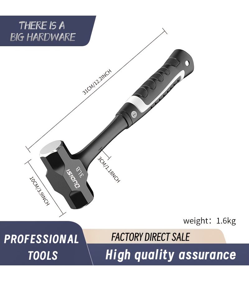 Multi Function Non Slip Shock Proof Heavy Hammer 4 Lb Home Tool - Image 2