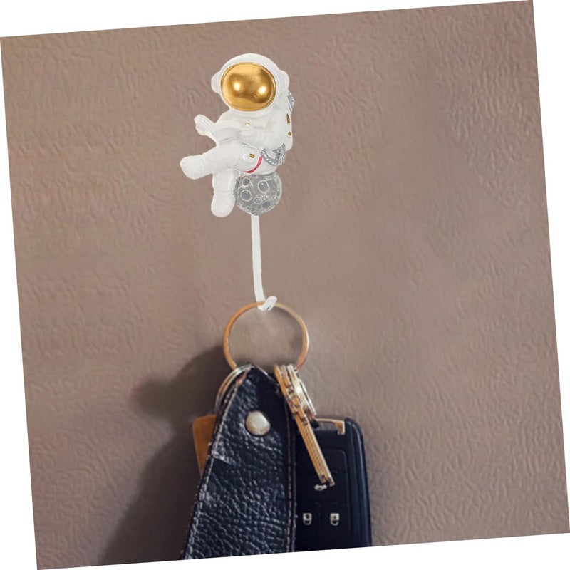 Astronaut Adhesive Wall Hook Strong Sticky Resin Mount for Entryway Bathroom Kitchen - Image 5