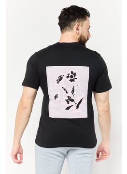 Adidas Men Sportswear Fit Short Sleeve Outdoor T-Shirts, Black  - Image 3