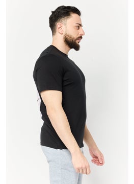 Adidas Men Sportswear Fit Short Sleeve Outdoor T-Shirts, Black  - Image 4