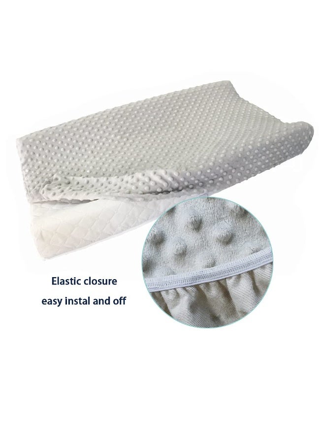 iEvolve Changing Pad Cover Ultra Soft Minky Dots Changing Table Cover Breathable Changing Table Sheet Diaper Changing Pad Cover for Baby Boys Girls (Silvergrey) - Image 3