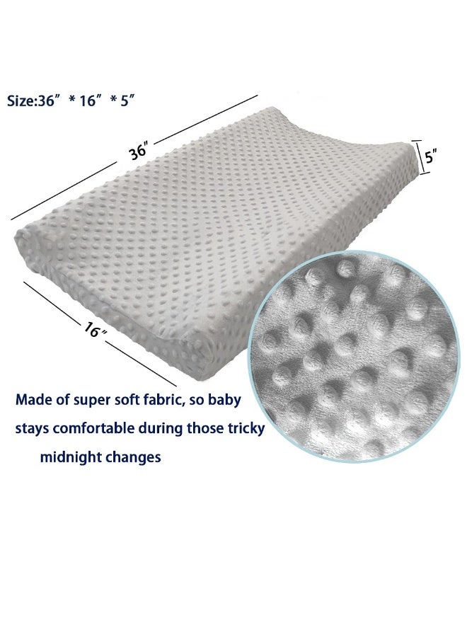 iEvolve Changing Pad Cover Ultra Soft Minky Dots Changing Table Cover Breathable Changing Table Sheet Diaper Changing Pad Cover for Baby Boys Girls (Silvergrey) - Image 2