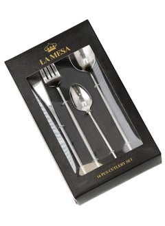 La Mesa 16 PCS CUTLERY SET MODERN SILVER  - Image 4