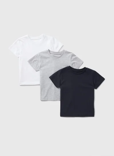 ماتلان 3 Pack Boys Monochrome T-Shirts