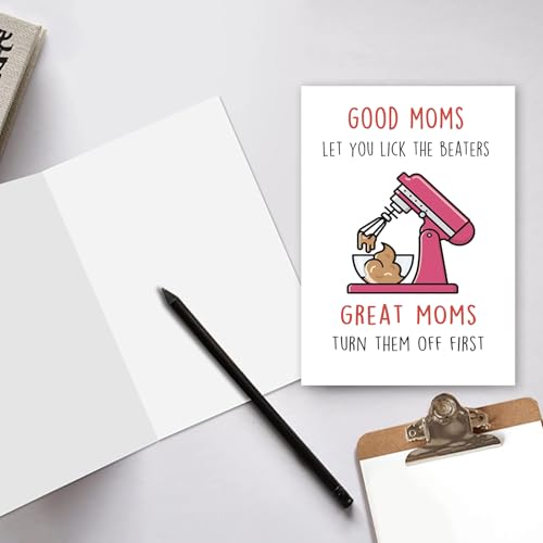 Huameigf Funny Mother’s Day Card for Wife, First Birthday Card for Mom, Unique Mothers Day Cards Gifts for Women, Cute Mother Birthday Card from Daughter Son - Image 3