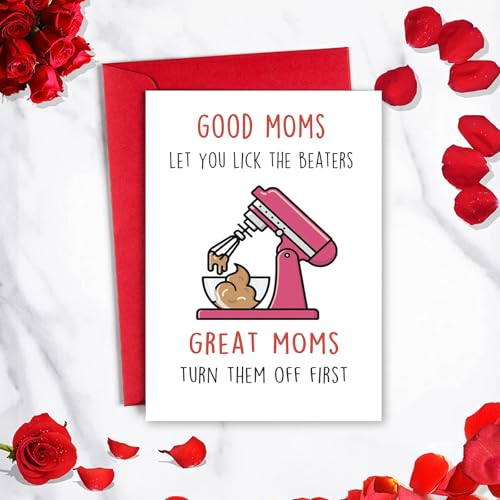 Huameigf Funny Mother’s Day Card for Wife, First Birthday Card for Mom, Unique Mothers Day Cards Gifts for Women, Cute Mother Birthday Card from Daughter Son - Image 4