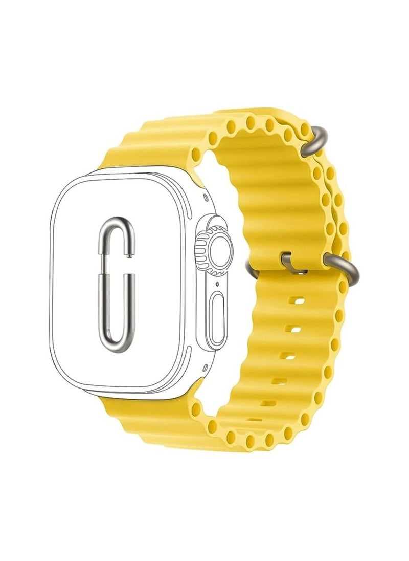 Generic Band For Apple Watch Ultra 49mm 45mm 44mm 42mm Waterproof Soft Silicone Sport Wristbands Replacement Strap iWatch Ultra SE 8 7 6 5 4 3 2 1 