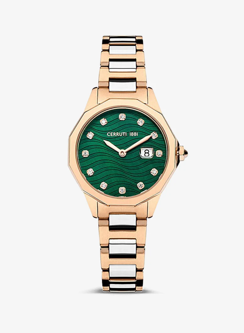 CERRUTI 1881 Jesina  30mm Women's Analog Watch with Rose gold Stainless Steel Bracelet