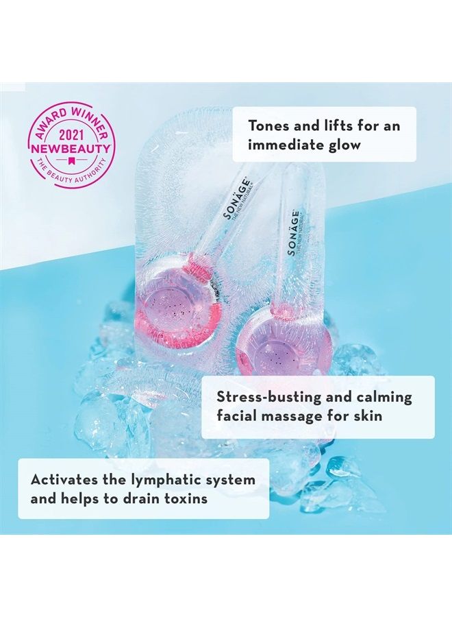 sonage Sonage Frioz Ice Globes Facial Massager | Award-Winning Facial Cooling Globes | Ice Roller For Face Tightens Skin, Reduces Face and Eye Puffiness | 5-in-1 Cryo Facial Tool - Image 3