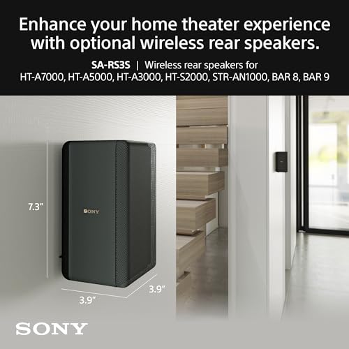 Sony SA-RS3S Wireless Rear Speakers for BRAVIA Theater (BAR 8, BAR 9), HT-A7000/A5000/A3000/S2000 and STR-AN1000 - Image 3