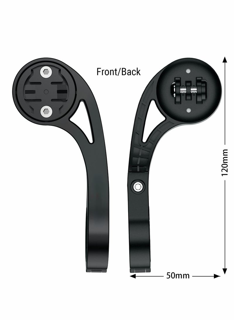 Excefore Out Front Mount Compatible with Garmin Edge GPS Bike Computer, XOSS G/G+, iGPSPORT GPS - Cycling Handlebar 25.4mm 31.8mm Light Holder Gopro Camera Bracket  - Image 2