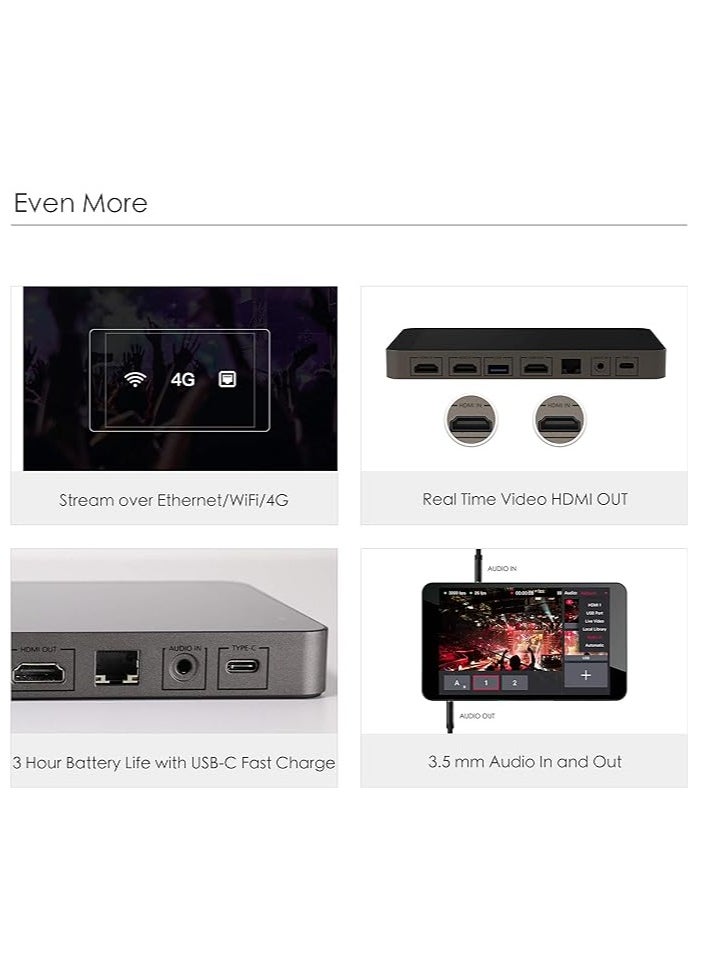YOLOLIV - YoloLiv 4 in 1 Equipment Yolo Box Portable Multi-Camera Live Streaming Studio Device Encoder Switcher Recorder Monitor - Image 1