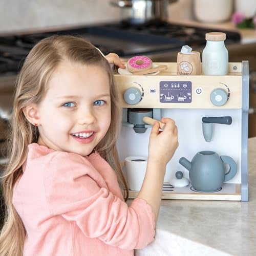MindWare Oh So Fun Rise Shine Coffee Caf and Kids Tea Set for 3 Year Olds and Up - Image 5