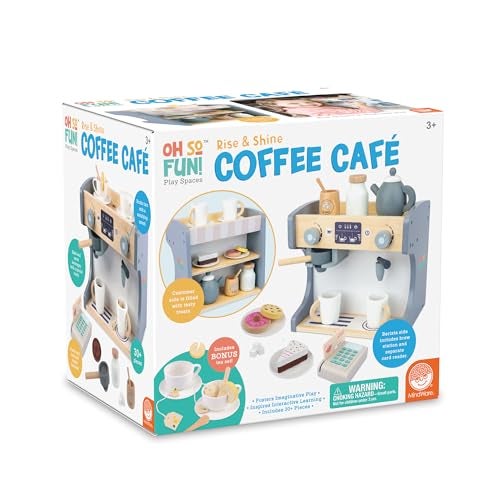 MindWare Oh So Fun Rise Shine Coffee Caf and Kids Tea Set for 3 Year Olds and Up - Image 1