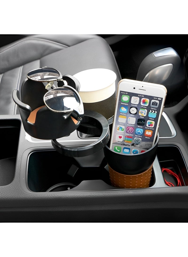 REOCLE 5 in 1 Car Cup Holder Expander Adjustable Cup Holder for Car Cup Holder Phone Mount Universal Insert Expandable Cup Sundry Storage for Snack & Bottles & Drinks - Image 2